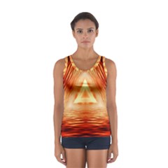 Abstract Orange Triangle Sport Tank Top 