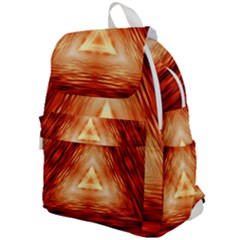 Abstract Orange Triangle Top Flap Backpack