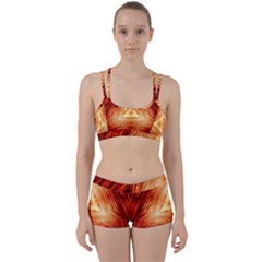 Abstract Orange Triangle Perfect Fit Gym Set