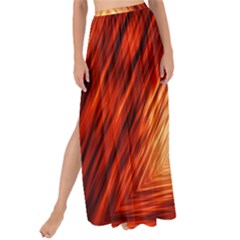 Abstract Orange Triangle Maxi Chiffon Tie-up Sarong