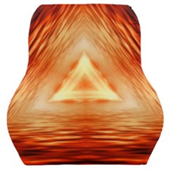 Abstract Orange Triangle Car Seat Back Cushion 