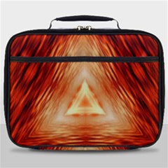 Abstract Orange Triangle Full Print Lunch Bag