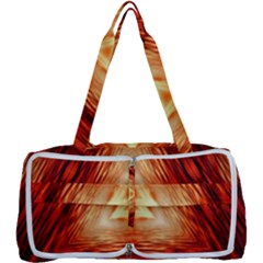 Abstract Orange Triangle Multi Function Bag