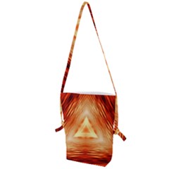 Abstract Orange Triangle Folding Shoulder Bag