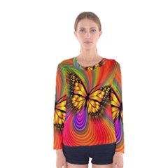 Arrangement Butterfly Women s Long Sleeve Tee