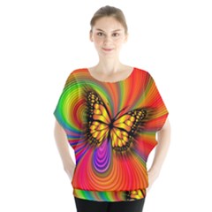 Arrangement Butterfly Batwing Chiffon Blouse