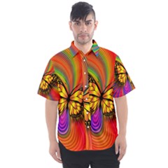 Arrangement Butterfly Men s Short Sleeve Shirt