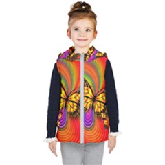 Arrangement Butterfly Kids  Hooded Puffer Vest