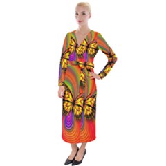 Arrangement Butterfly Velvet Maxi Wrap Dress