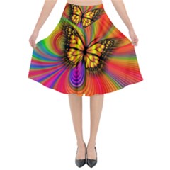 Arrangement Butterfly Flared Midi Skirt