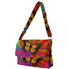 Arrangement Butterfly Full Print Messenger Bag by HermanTelo