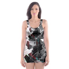 Abstract Science Fiction Skater Dress Swimsuit