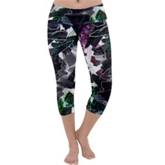 Abstract Science Fiction Capri Yoga Leggings