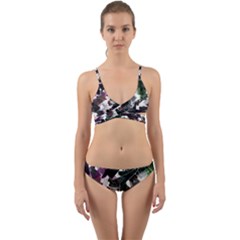 Abstract Science Fiction Wrap Around Bikini Set