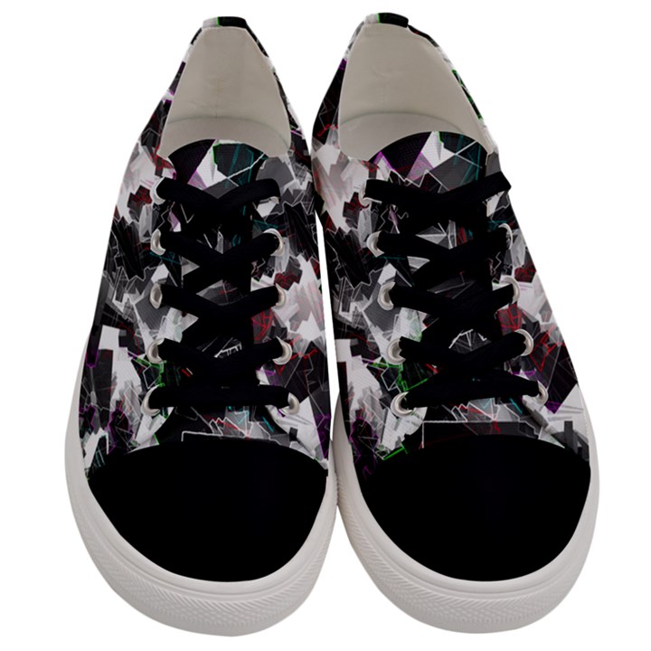 Abstract Science Fiction Men s Low Top Canvas Sneakers