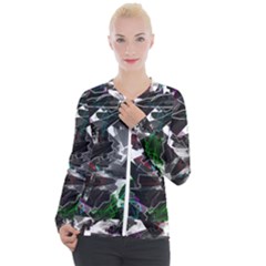 Abstract Science Fiction Casual Zip Up Jacket