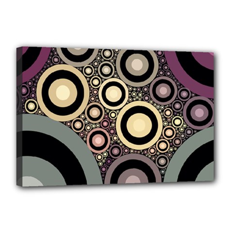 Art Retro Vintage Canvas 18  X 12  (stretched)