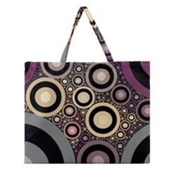 Art Retro Vintage Zipper Large Tote Bag