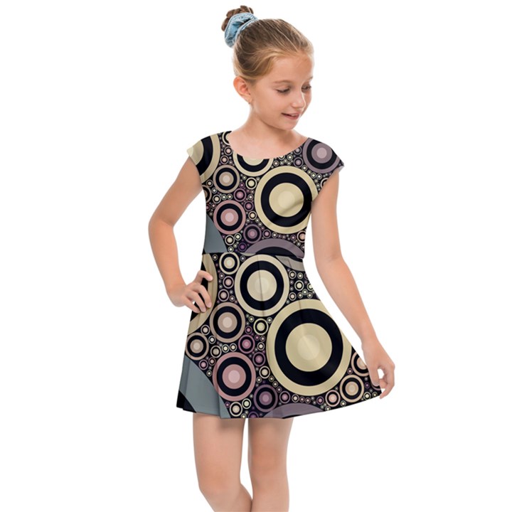 Art Retro Vintage Kids  Cap Sleeve Dress