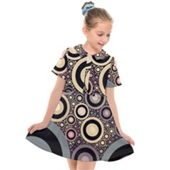 Art Retro Vintage Kids  Short Sleeve Shirt Dress