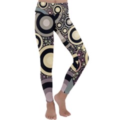 Art Retro Vintage Kids  Lightweight Velour Classic Yoga Leggings