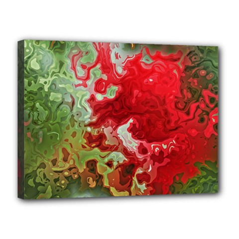 Abstract Stain Red Seamless Canvas 16  X 12  (stretched) by HermanTelo