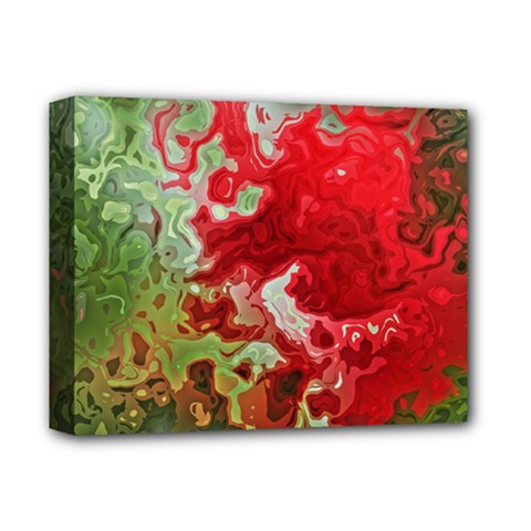 Abstract Stain Red Seamless Deluxe Canvas 14  X 11  (stretched) by HermanTelo