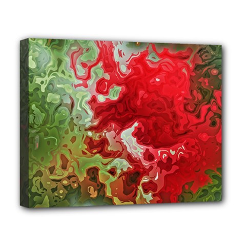 Abstract Stain Red Seamless Deluxe Canvas 20  X 16  (stretched) by HermanTelo