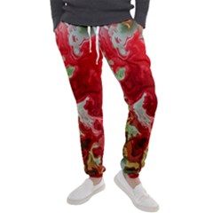 Abstract Stain Red Seamless Men s Jogger Sweatpants