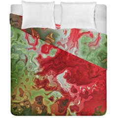 Abstract Stain Red Seamless Duvet Cover Double Side (california King Size)