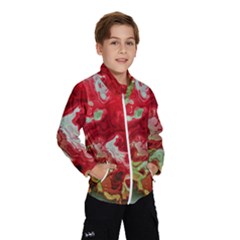 Abstract Stain Red Seamless Kids  Windbreaker by HermanTelo