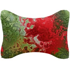 Abstract Stain Red Seamless Seat Head Rest Cushion