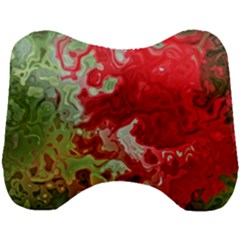 Abstract Stain Red Seamless Head Support Cushion by HermanTelo