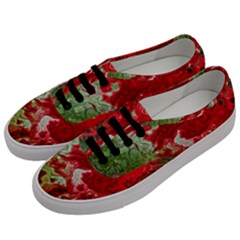 Abstract Stain Red Seamless Men s Classic Low Top Sneakers by HermanTelo