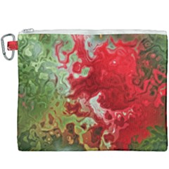 Abstract Stain Red Seamless Canvas Cosmetic Bag (xxxl)