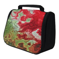 Abstract Stain Red Seamless Full Print Travel Pouch (small) by HermanTelo