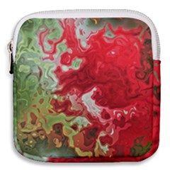 Abstract Stain Red Seamless Mini Square Pouch