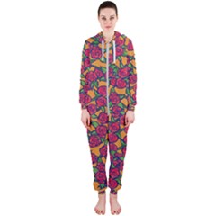 Roses  Hooded Jumpsuit (ladies)  by BubbSnugg