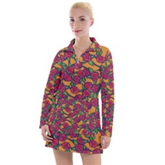 Roses  Women s Long Sleeve Casual Dress