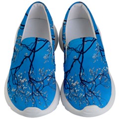 The Beauty Of Life- Cherry Blossom Tree Kids  Lightweight Slip Ons by WensdaiAmbrose