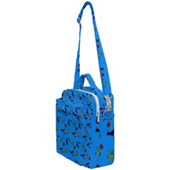 Halloween Witch Pattern Blue Crossbody Day Bag