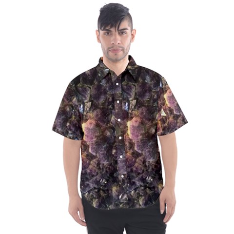 Amethyst Men s Short Sleeve Shirt by WensdaiAmbrose