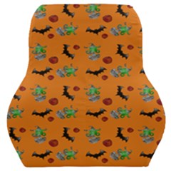 Halloween Witch Pattern Orange Car Seat Back Cushion 