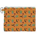 Halloween Witch Pattern Orange Canvas Cosmetic Bag (XXL) View1