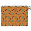 Halloween Witch Pattern Orange Canvas Cosmetic Bag (XXL) View2