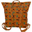 Halloween Witch Pattern Orange Buckle Up Backpack View3