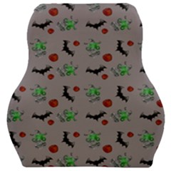 Halloween Witch Pattern Grey Car Seat Velour Cushion  by snowwhitegirl