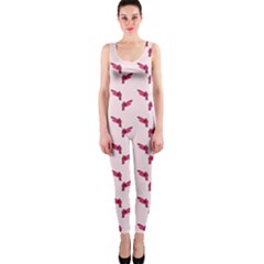 Pink Parrot Pattern One Piece Catsuit by snowwhitegirl