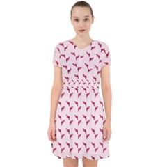 Pink Parrot Pattern Adorable In Chiffon Dress by snowwhitegirl