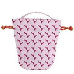 Pink Parrot Pattern Drawstring Bucket Bag by snowwhitegirl